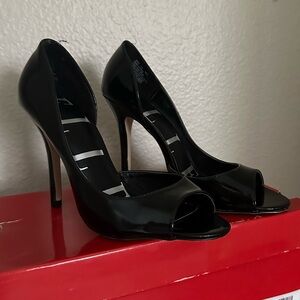 Elle Patent Leather Peep Toe Stiletto